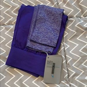 Gymshark purple seamless two tone leggings small